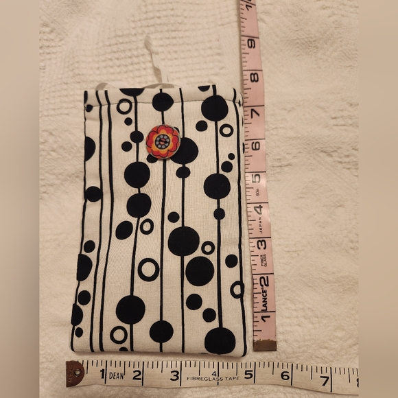 Handmade crossbody Cirles & Lines themed Cell Phone Bag - Picture 2 of 5